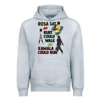 Heather Grey rosa sat so ruby could walk so kamala could run juneteenth Urban Hoodie - CowGirlArtShop