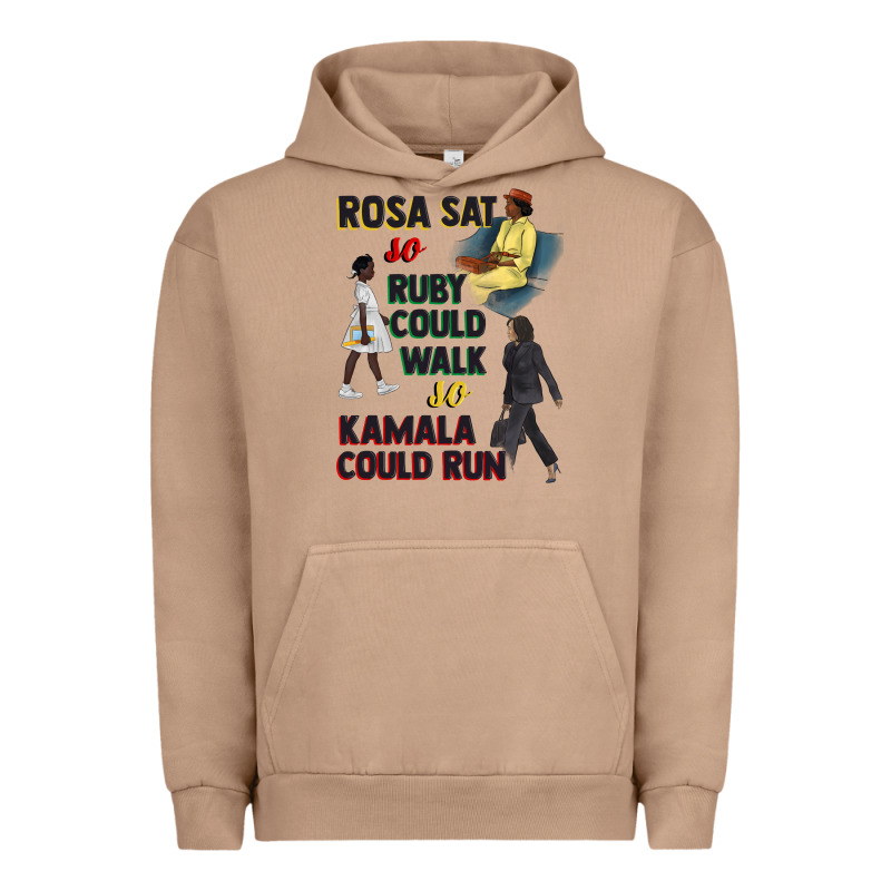 Rosa Sat So Ruby Could Walk So Kamala Could Run Juneteenth Urban Hoodie by CowGirlArtShop | Teevron