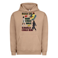 Pigment Burro rosa sat so ruby could walk so kamala could run juneteenth Urban Hoodie - CowGirlArtShop