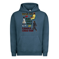 Pigment Midnight Navy rosa sat so ruby could walk so kamala could run juneteenth Urban Hoodie - CowGirlArtShop