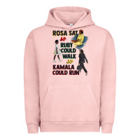 Pigment Salmon rosa sat so ruby could walk so kamala could run juneteenth Urban Hoodie - CowGirlArtShop