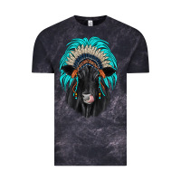 Cloud Black black angus indian headdress Vintage Tee - JahusDesignShop