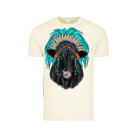 Vintage Arctic black angus indian headdress Vintage Tee - JahusDesignShop