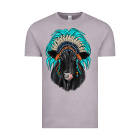 Vintage Zinc black angus indian headdress Vintage Tee - JahusDesignShop