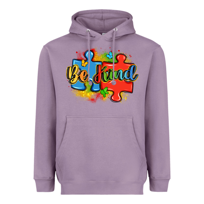 Be Kind Autism Heavyweight Hoodie by LillyAllenDesigns | Teevron