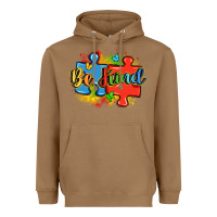 Toasted Coconut be kind autism Heavyweight Hoodie - LillyAllenDesigns