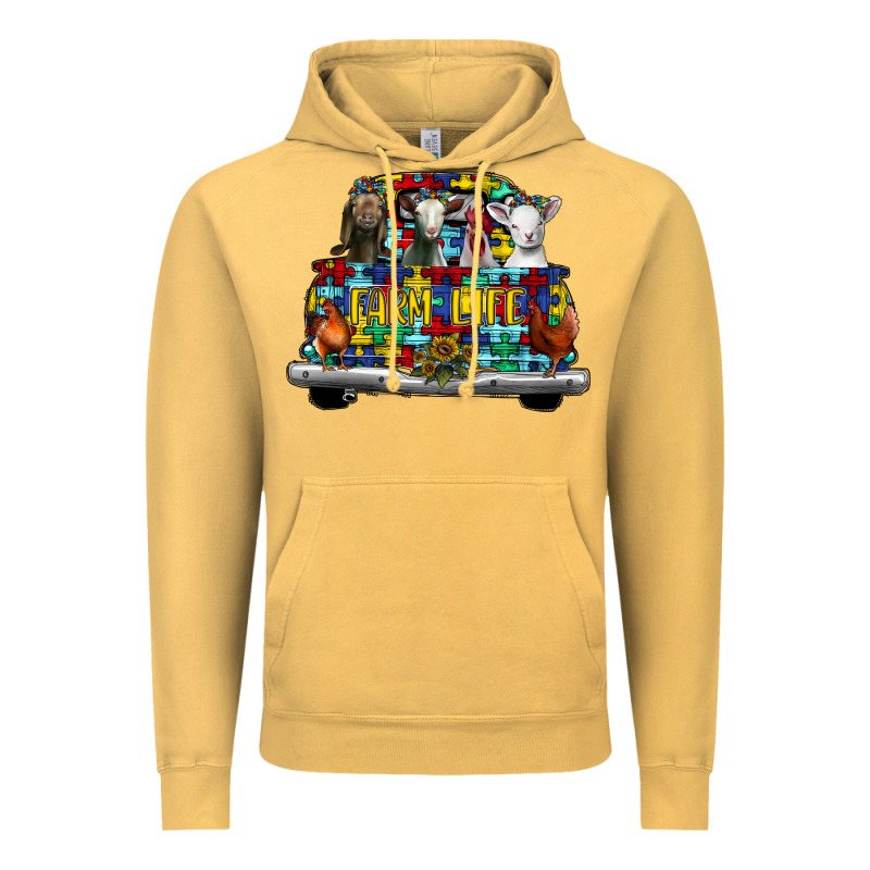 Farm Life Truck Autism Vintage Hoodie by CowhideDigitalArt | Teevron