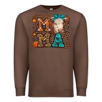 Chestnut Western Fall Cow Mama Premium Sweatshirt - LillyAllenDesigns