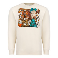 Sandshell Western Fall Cow Mama Premium Sweatshirt - LillyAllenDesigns