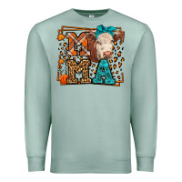 Seafoam Western Fall Cow Mama Premium Sweatshirt - LillyAllenDesigns