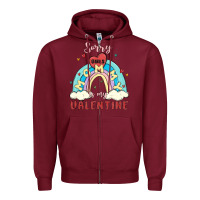 Burgundy sorry girls mommy is valentine Zipper Hoodie - MaliasSmallBusiness