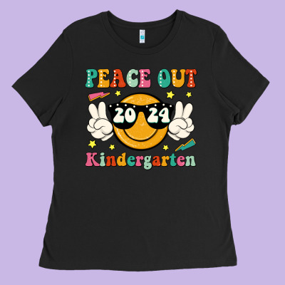 Peace Out 2024 Kindergarten Ladies Tee Designed By Jahusdesignshop