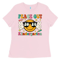 Bubblegum Pink peace out 2024 kindergarten Ladies Tee - JahusDesignShop