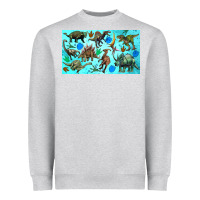 Heather Grey dinosaurs sippy cup Heavyweight Sweatshirt - Artiststas
