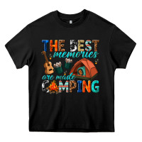 Black the best memories are made camping Heavy Core Tee - texasbilliewilder