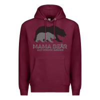 Burgundy Mama Bear Sleep Disorders Awareness Premium Hoodie - Bettercallsaul