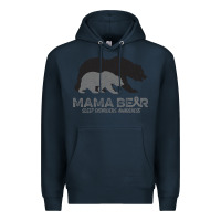 Navy Mama Bear Sleep Disorders Awareness Premium Hoodie - Bettercallsaul