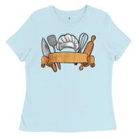 Baby Blue customized chef tools Ladies Tee - MaliasSmallBusiness
