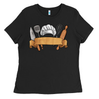 Black customized chef tools Ladies Tee - MaliasSmallBusiness