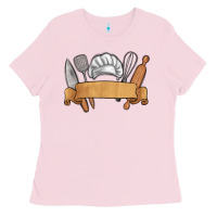 Bubblegum Pink customized chef tools Ladies Tee - MaliasSmallBusiness