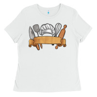 White customized chef tools Ladies Tee - MaliasSmallBusiness