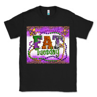 Fat Tuesday Fleur De Lis And Mardi Gras Beads Classic Tee | Teevron