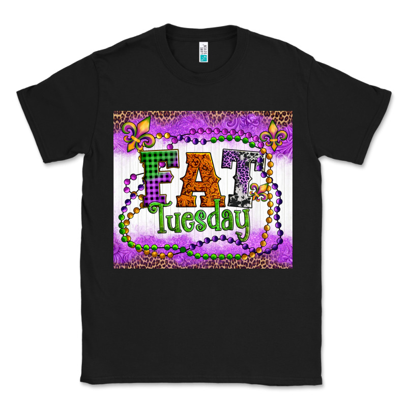 Fat Tuesday Fleur De Lis And Mardi Gras Beads Classic Tee by Artiststas | Teevron