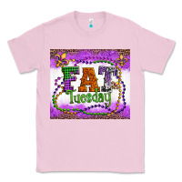 Bubblegum Pink fat tuesday fleur de lis and mardi gras beads Classic Tee - Artiststas