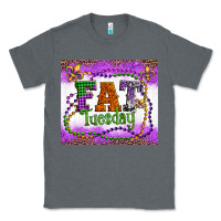 Charcoal Heather fat tuesday fleur de lis and mardi gras beads Classic Tee - Artiststas