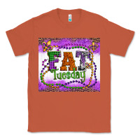 Copper fat tuesday fleur de lis and mardi gras beads Classic Tee - Artiststas