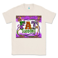 Natural fat tuesday fleur de lis and mardi gras beads Classic Tee - Artiststas