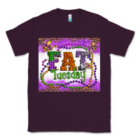 Plum fat tuesday fleur de lis and mardi gras beads Classic Tee - Artiststas