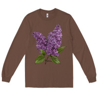 Chestnut Purple Lilac Flower Illustrations Long Sleeve Tee - LillyAllenDesigns