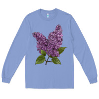 Colony Blue Purple Lilac Flower Illustrations Long Sleeve Tee - LillyAllenDesigns