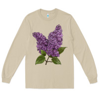 Mushroom Purple Lilac Flower Illustrations Long Sleeve Tee - LillyAllenDesigns