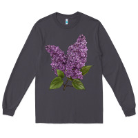 Smoke Purple Lilac Flower Illustrations Long Sleeve Tee - LillyAllenDesigns