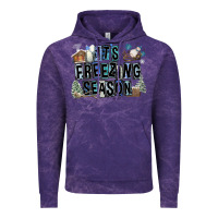 Cloud Purple It's Freezing Season Vintage Hoodie - FaDigitalArtStudio