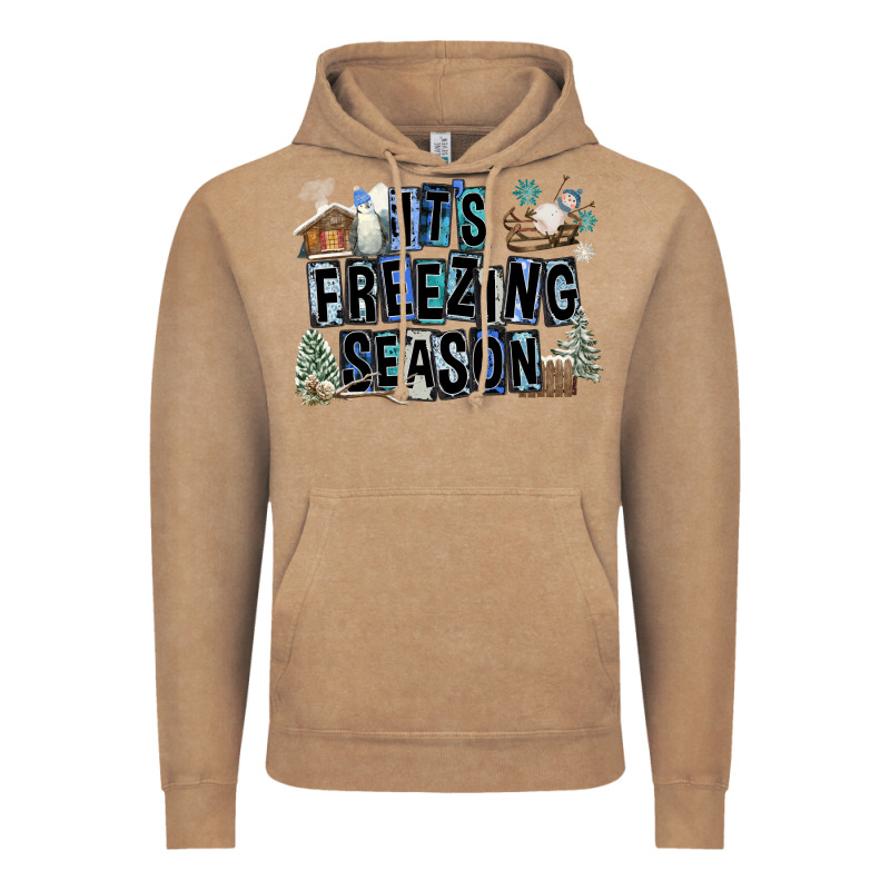 It's Freezing Season Vintage Hoodie by FaDigitalArtStudio | Teevron