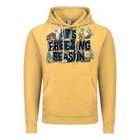 Vintage Mustard It's Freezing Season Vintage Hoodie - FaDigitalArtStudio