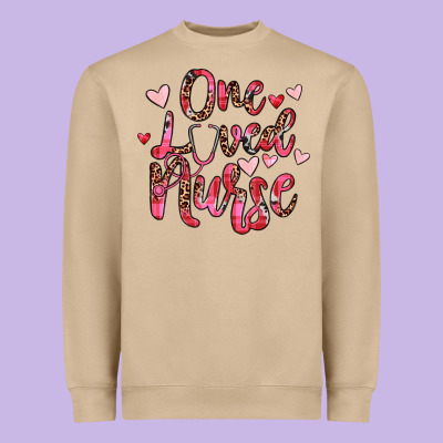 One Loved Nurse Heavyweight Sweatshirt Designed By Jahusdesignshop