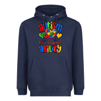 Navy autism is not a disability it's a different abilit Heavyweight Hoodie - LillyAllenDesigns