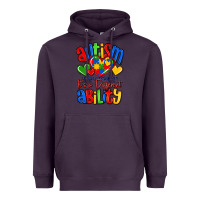 Plum autism is not a disability it's a different abilit Heavyweight Hoodie - LillyAllenDesigns