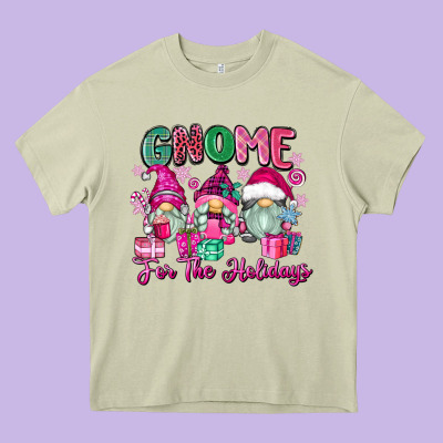 Gnome For The Holidays Heavy Core Tee Designed By Zillion Design Studio