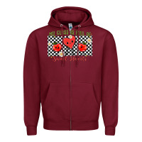 Burgundy my class full of sweet hearts Zipper Hoodie - MaliasSmallBusiness