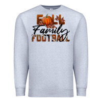 Heather Grey Fall Family Football Premium Sweatshirt - LillyAllenDesigns