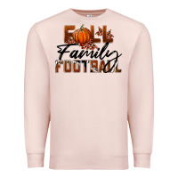 Pale Pink Fall Family Football Premium Sweatshirt - LillyAllenDesigns