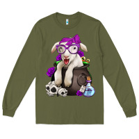 Army Green funny halloween lamb Long Sleeve Tee - Jasminsmagicworld