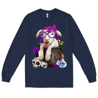 Navy funny halloween lamb Long Sleeve Tee - Jasminsmagicworld