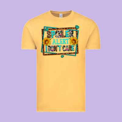 Spoiler Alert I Dont Care Vintage Tee Designed By Adodesignshop