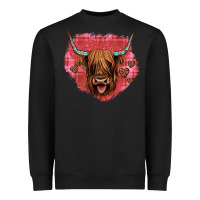 Highland Cow Valentines Heavyweight Sweatshirt | Teevron